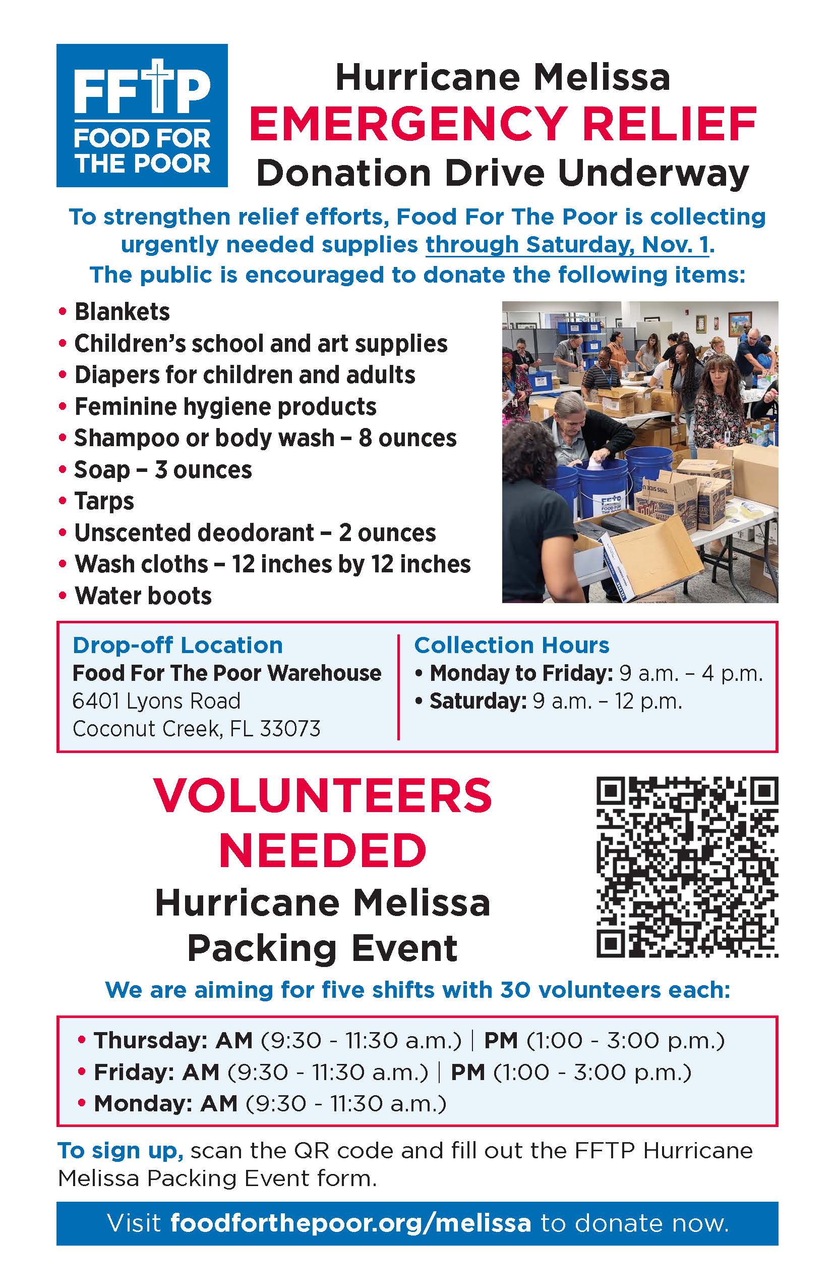 Hurricane Melissa Relief Flyer