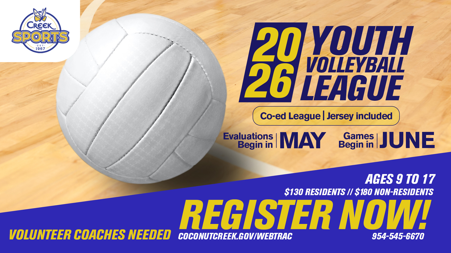 2026 Creek Sports Youth Volleyball League